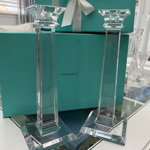 Tiffany crystal candlesticks